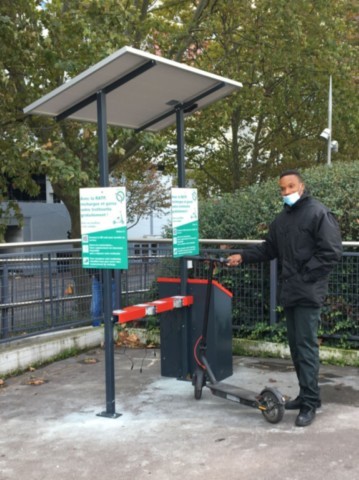 station solaire trottinette